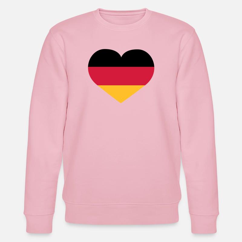Deutschland Herz - Stanley/Stella Unisex Bio-Sweatshirt CHANGER  - Hellrosa