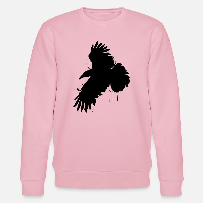 Raben schwarz - Stanley/Stella Unisex Bio-Sweatshirt CHANGER  - Hellrosa