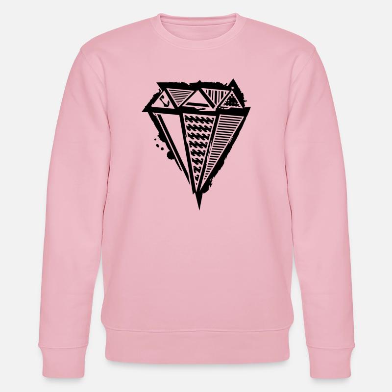 Diamant Graffiti - Stanley/Stella Unisex Bio-Sweatshirt CHANGER  - Hellrosa