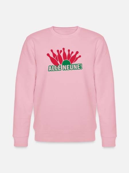Bowling - all nine! Cone - Stanley/Stella CHANGER Unisex Organic Sweatshirt - cotton pink