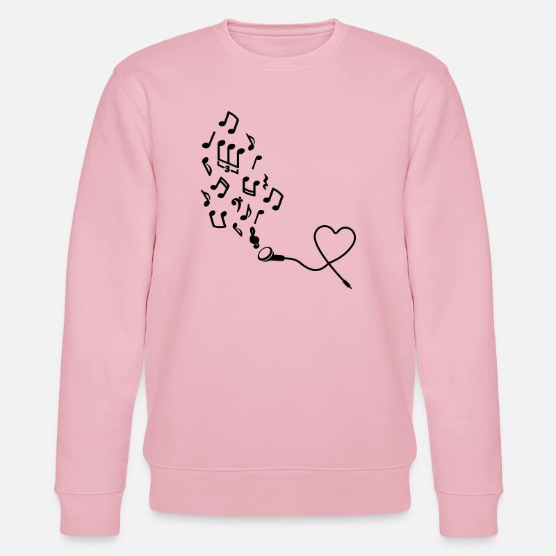 Kopfhörer mit Noten - Stanley/Stella Unisex Bio-Sweatshirt CHANGER  - Hellrosa