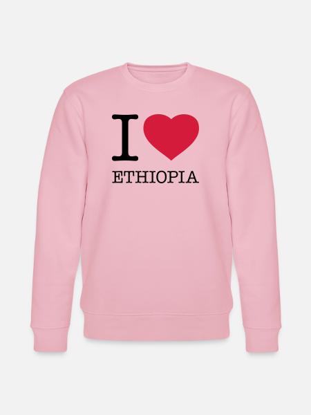 I LOVE ETHIOPIA Äthiopien - Stanley/Stella CHANGER Unisex Organic Sweatshirt - cotton pink