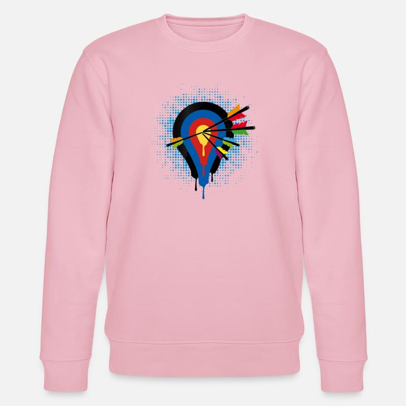 une cible et cinq flèches - Sweat bio CHANGER Stanley/Stella Unisexe - rose pâle