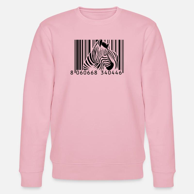 Barcode Zebra - Stanley/Stella Unisex Bio-Sweatshirt CHANGER  - Hellrosa
