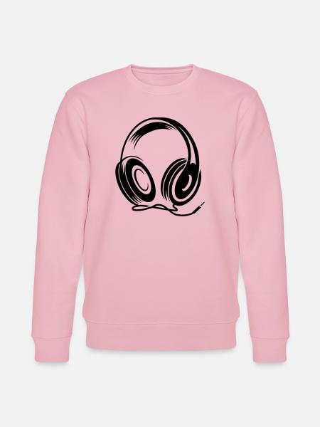 a headphone with cable - Stanley/Stella CHANGER Unisex Organic Sweatshirt - cotton pink