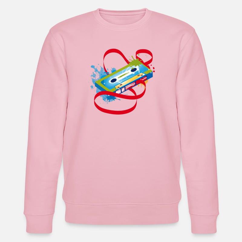 Musikkassette Graffiti - Stanley/Stella Unisex Bio-Sweatshirt CHANGER  - Hellrosa