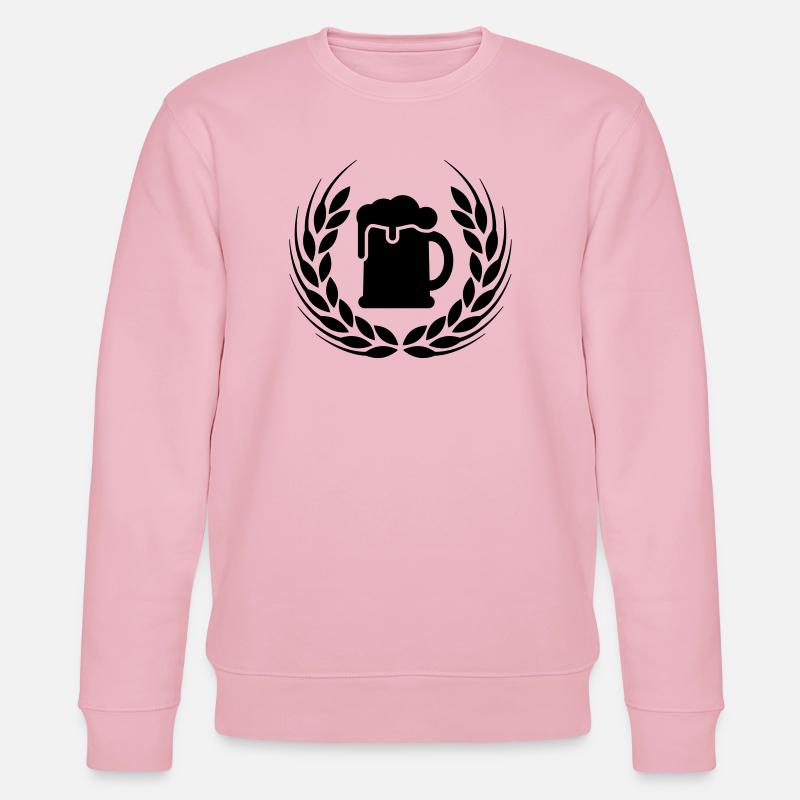 Gerbe de blé de bière - Sweat bio CHANGER Stanley/Stella Unisexe - rose pâle