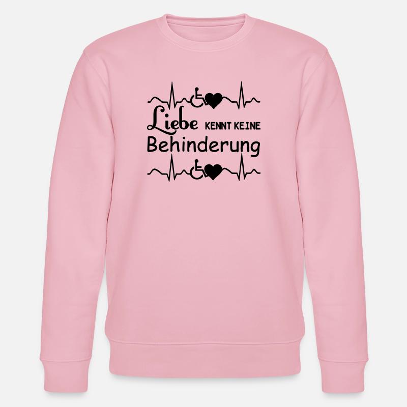 Liebe kennt keine Behinderung Geschenk - Stanley/Stella Unisex Bio-Sweatshirt CHANGER  - Hellrosa