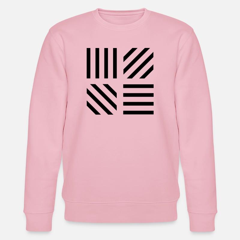 graphic stripe pattern - Stanley/Stella CHANGER Unisex Organic Sweatshirt - cotton pink