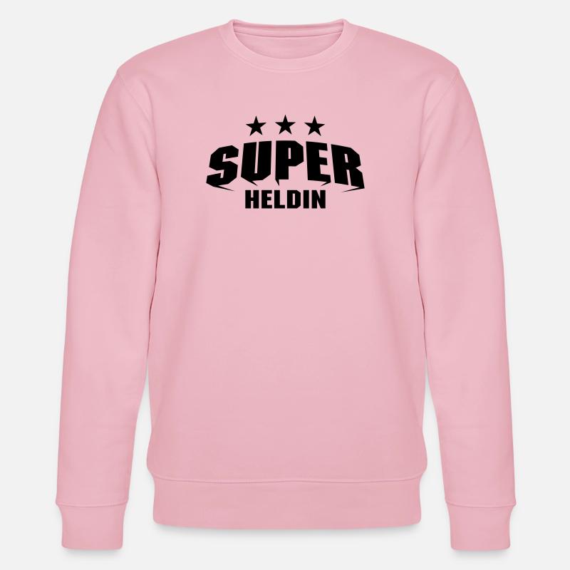Super Heldin - Stanley/Stella Unisex Bio-Sweatshirt CHANGER  - Hellrosa