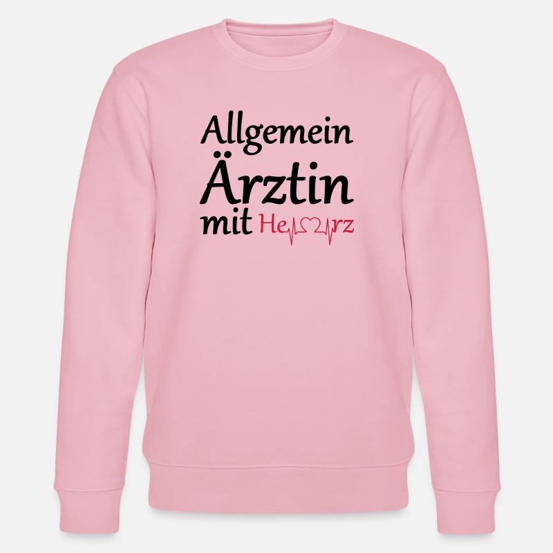Allgemeinärztin mit Herz Geschenk - Stanley/Stella Unisex Bio-Sweatshirt CHANGER  - Hellrosa