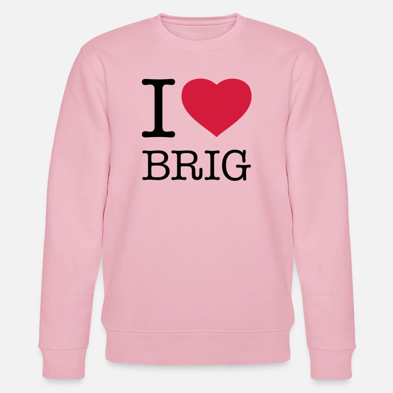 I LOVE BRIG - Stanley/Stella Unisex Bio-Sweatshirt CHANGER  - Hellrosa