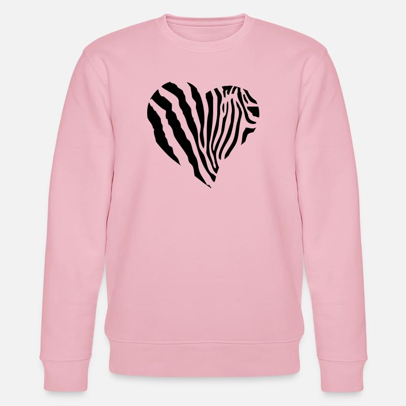 Zebra-Muster - Stanley/Stella Unisex Bio-Sweatshirt CHANGER  - Hellrosa