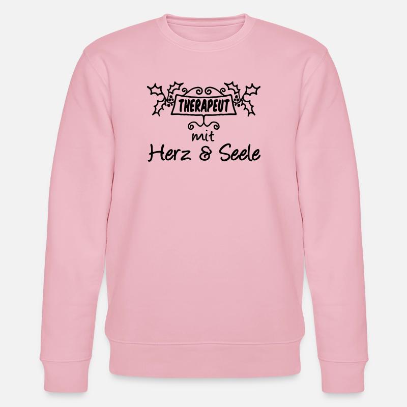 Therapeut - Herz & Seele Geschenk - Stanley/Stella Unisex Bio-Sweatshirt CHANGER  - Hellrosa