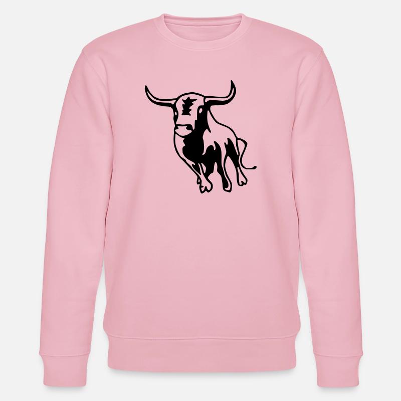 Stier,Torero,Bulle,Matador, - Stanley/Stella Unisex Bio-Sweatshirt CHANGER  - Hellrosa