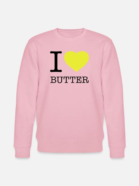 I LOVE BUTTER - Stanley/Stella CHANGER Unisex Organic Sweatshirt - cotton pink