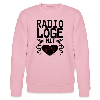 Radiologe mit Herz Geschenk - Stanley/Stella Unisex Bio-Sweatshirt CHANGER  - Hellrosa - Vorne - Jaron (178cm) & Liana (172cm)