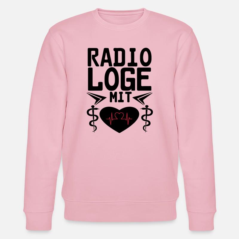 Radiologe mit Herz Geschenk - Stanley/Stella Unisex Bio-Sweatshirt CHANGER  - Hellrosa