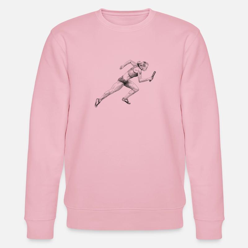 Läuferin - Stanley/Stella Unisex Bio-Sweatshirt CHANGER  - Hellrosa