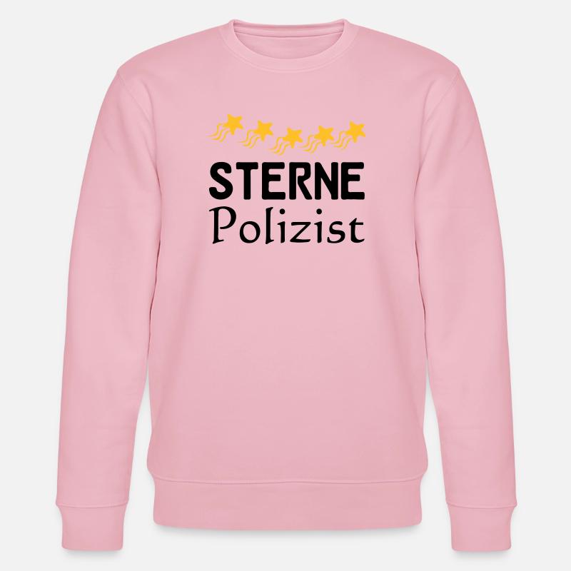 Sterne Polizist Geschenk - Stanley/Stella Unisex Bio-Sweatshirt CHANGER  - Hellrosa