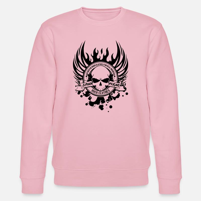 Rock Clothes - Skull - Stanley/Stella Unisex Bio-Sweatshirt CHANGER  - Hellrosa