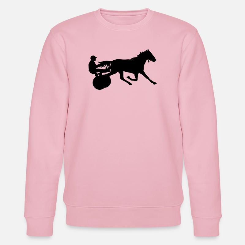 Pferderennen - Stanley/Stella Unisex Bio-Sweatshirt CHANGER  - Hellrosa
