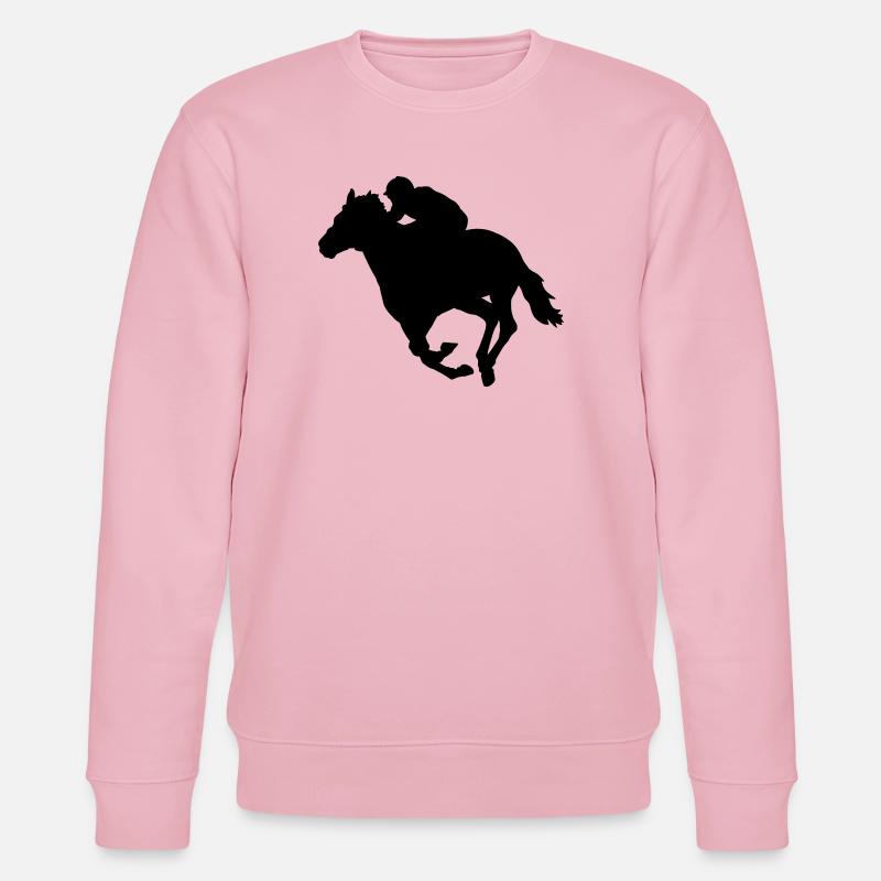 Pferderennen - Stanley/Stella Unisex Bio-Sweatshirt CHANGER  - Hellrosa