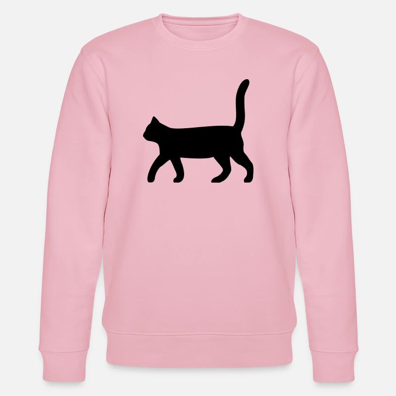 schwarze Katze - Stanley/Stella Unisex Bio-Sweatshirt CHANGER  - Hellrosa