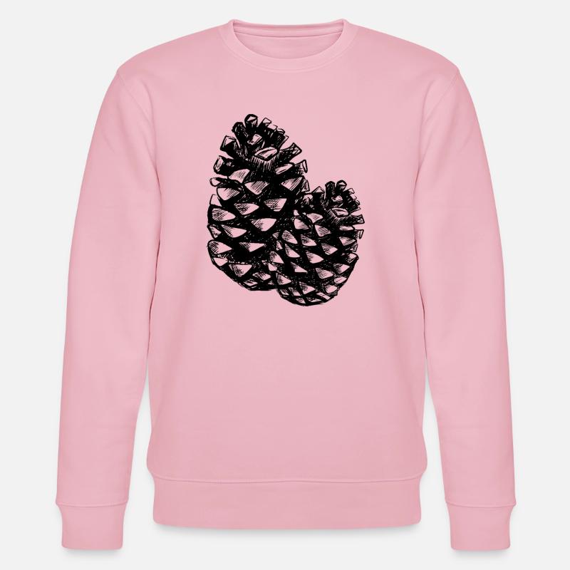 Zwei Kiefernzapfen - Stanley/Stella Unisex Bio-Sweatshirt CHANGER  - Hellrosa