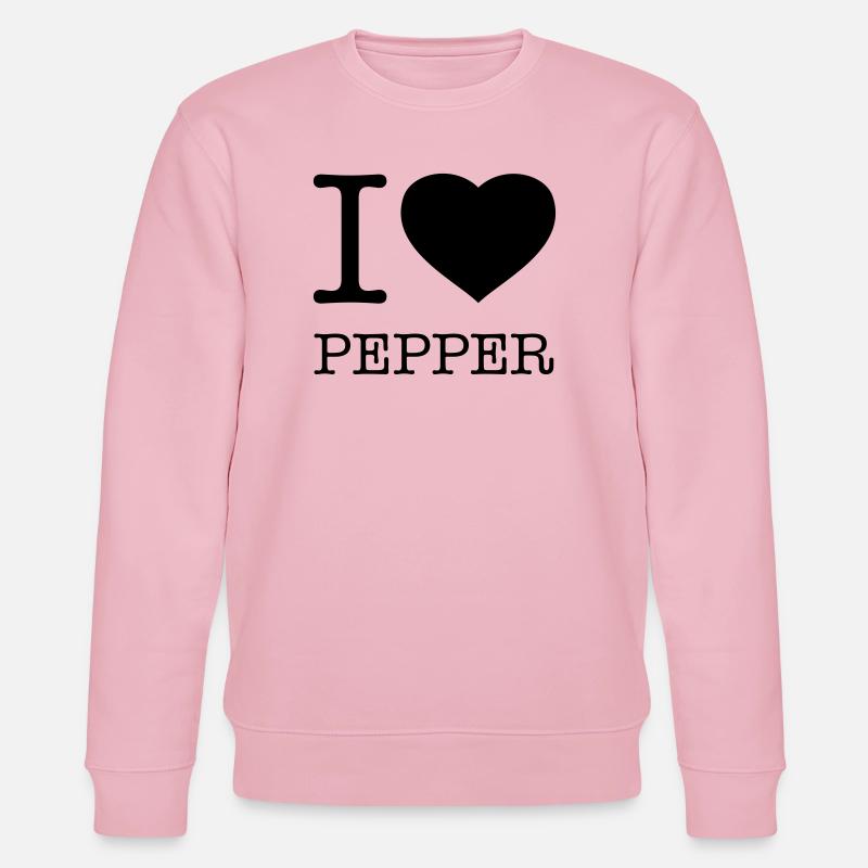 I LOVE PEPPER Pfeffer - Stanley/Stella Unisex Bio-Sweatshirt CHANGER  - Hellrosa