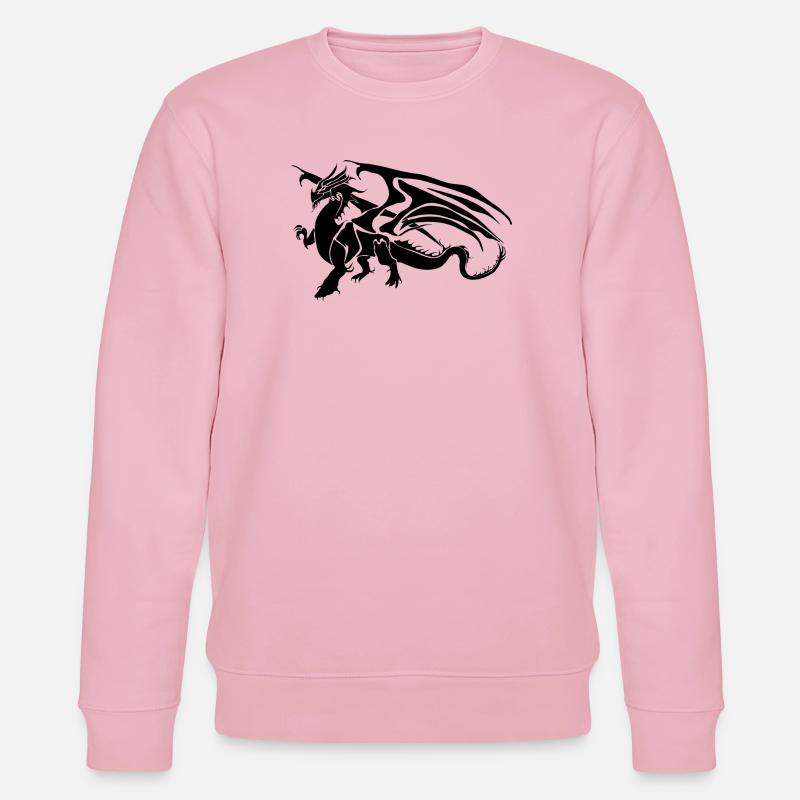 schwarzer Drache - Stanley/Stella Unisex Bio-Sweatshirt CHANGER  - Hellrosa