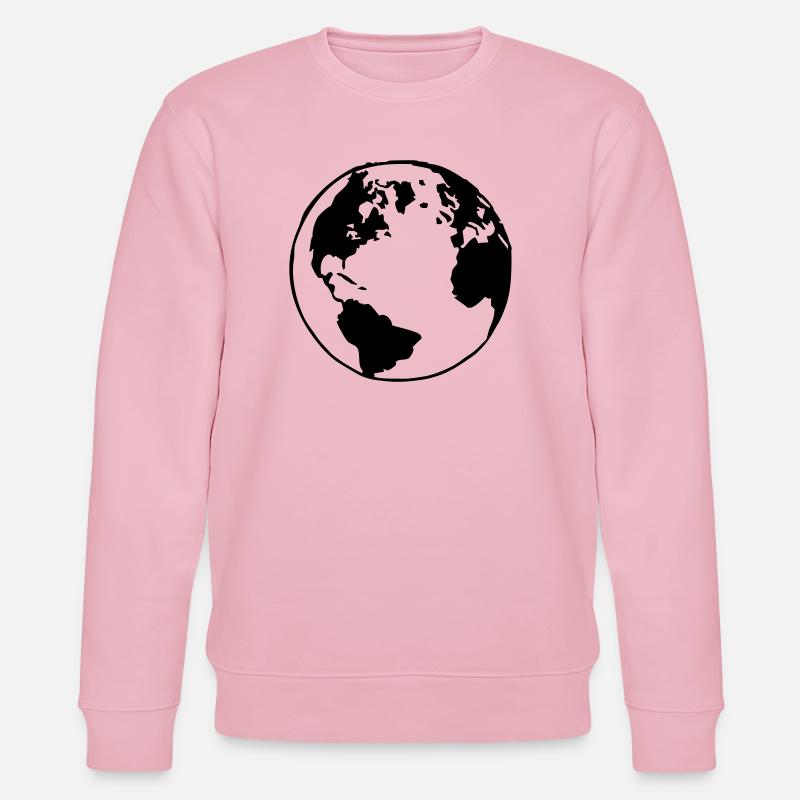 Der Globus - Stanley/Stella Unisex Bio-Sweatshirt CHANGER  - Hellrosa