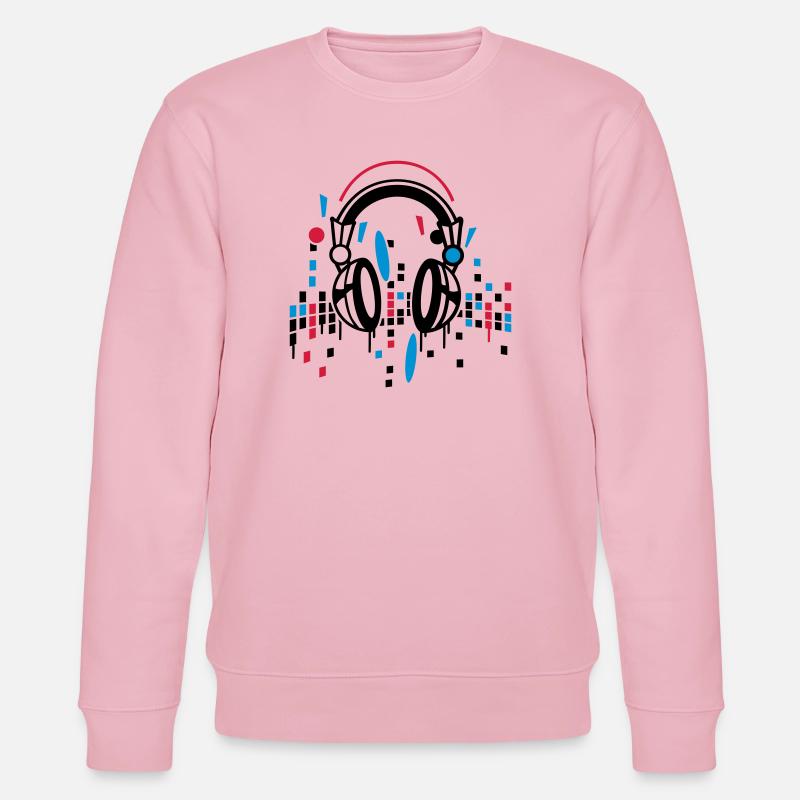 Kopfhörer Equalizer Zeichnung - Stanley/Stella Unisex Bio-Sweatshirt CHANGER  - Hellrosa