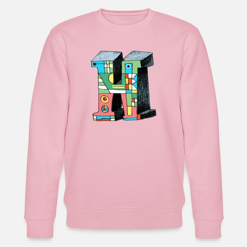 Buchstabe H - Stanley/Stella Unisex Bio-Sweatshirt CHANGER  - Hellrosa