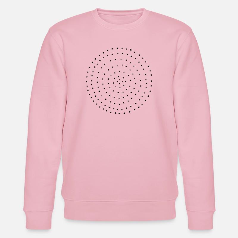 Dotted dots circle dots pattern gift - Stanley/Stella CHANGER Unisex Organic Sweatshirt - cotton pink