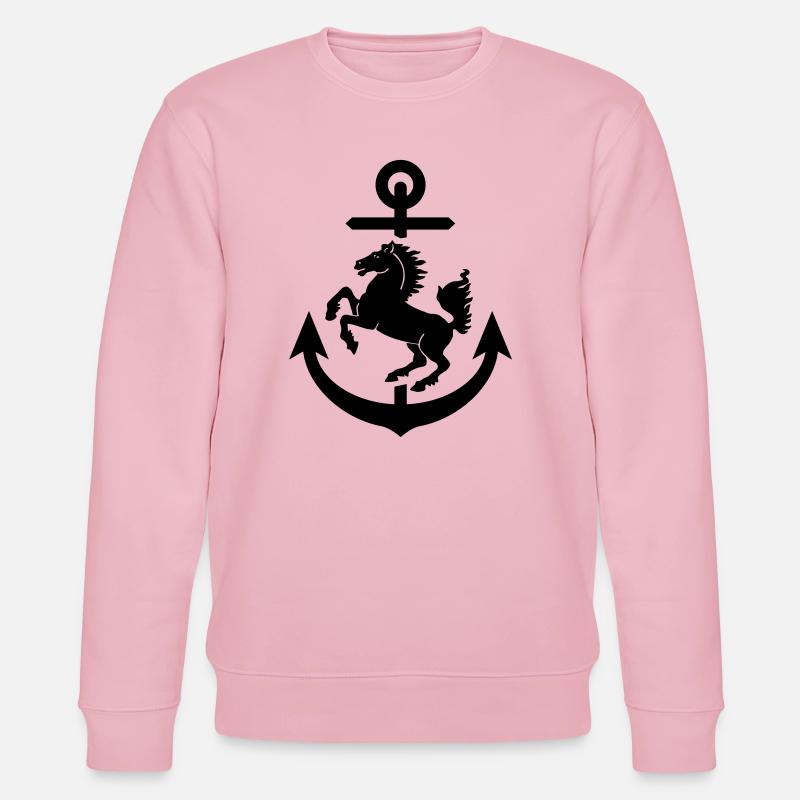 Stuttgart Wappen Anker, Stuttgarter - Stanley/Stella Unisex Bio-Sweatshirt CHANGER  - Hellrosa