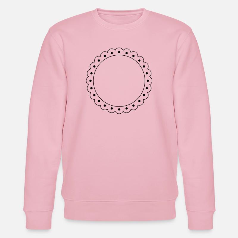 runder Rahmen Kontur Wellenrand - Stanley/Stella Unisex Bio-Sweatshirt CHANGER - Hellrosa