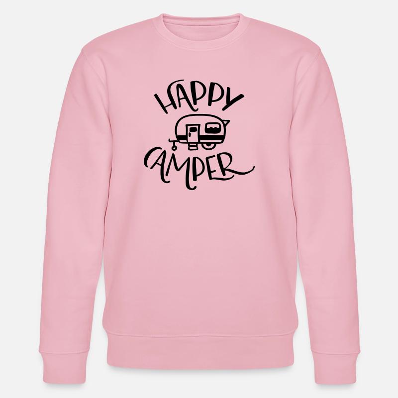Happy Camper - Stanley/Stella Unisex Bio-Sweatshirt CHANGER  - Hellrosa