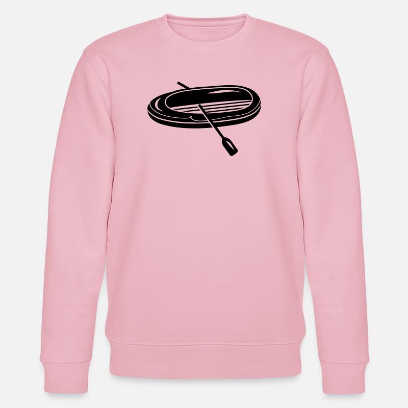 Schlauchboot mit zwei Paddel - Stanley/Stella Unisex Bio-Sweatshirt CHANGER  - Hellrosa
