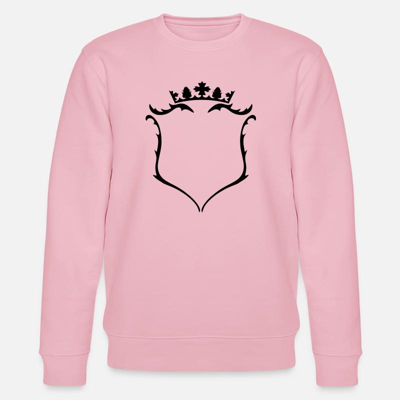 A crest with crown - Stanley/Stella CHANGER Unisex Organic Sweatshirt - cotton pink