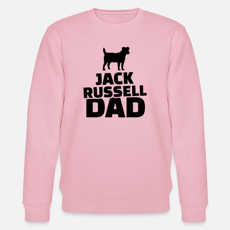 Jack Russel Dad - Stanley/Stella CHANGER Unisex Organic Sweatshirt - cotton pink