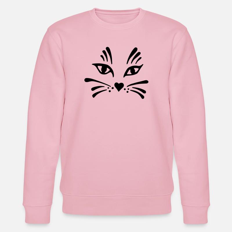 Katze Blume - Stanley/Stella Unisex Bio-Sweatshirt CHANGER  - Hellrosa