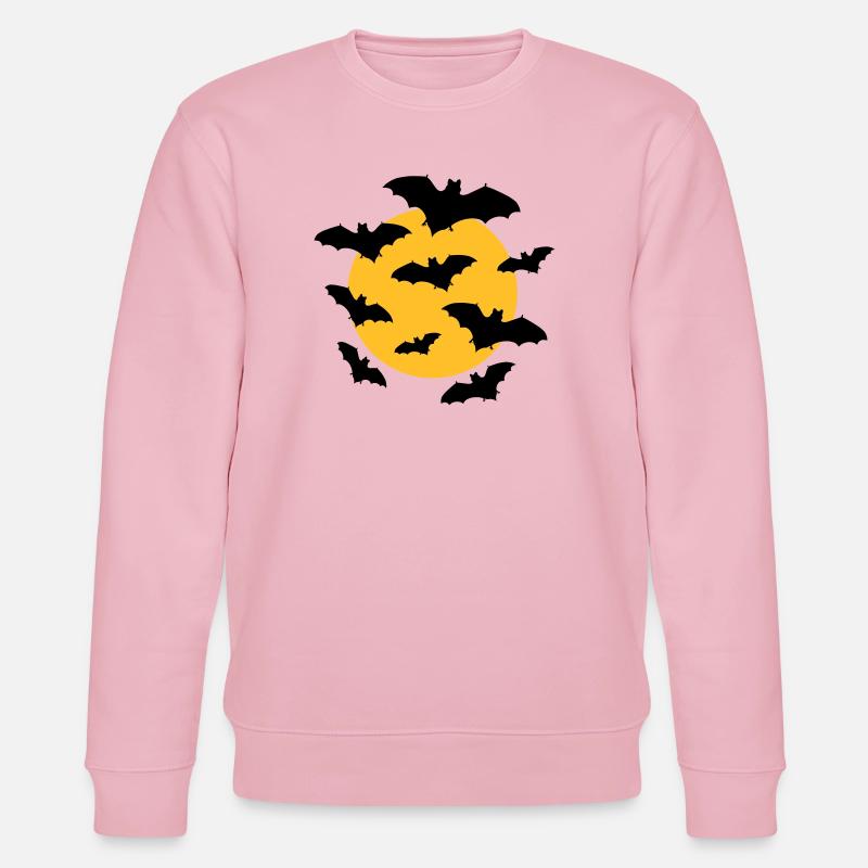 Fledermäuse & Mond - Stanley/Stella Unisex Bio-Sweatshirt CHANGER  - Hellrosa