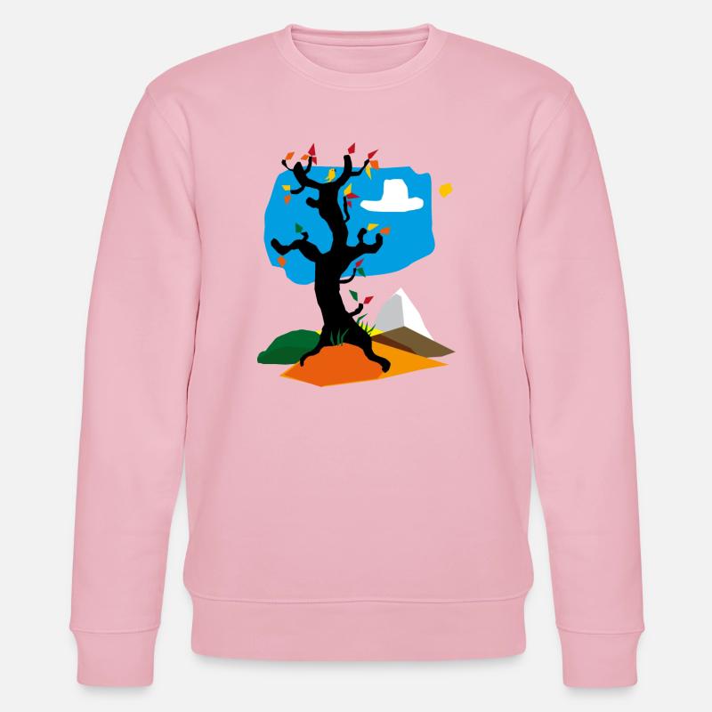 Baum im Herbst - Stanley/Stella Unisex Bio-Sweatshirt CHANGER  - Hellrosa