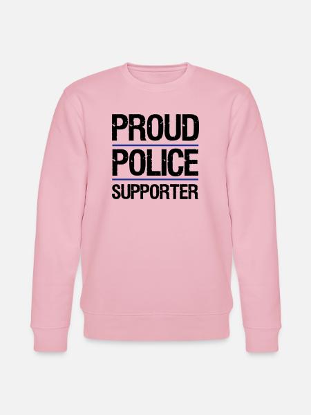 Proud Police Supporter - Stanley/Stella CHANGER Unisex Organic Sweatshirt - cotton pink