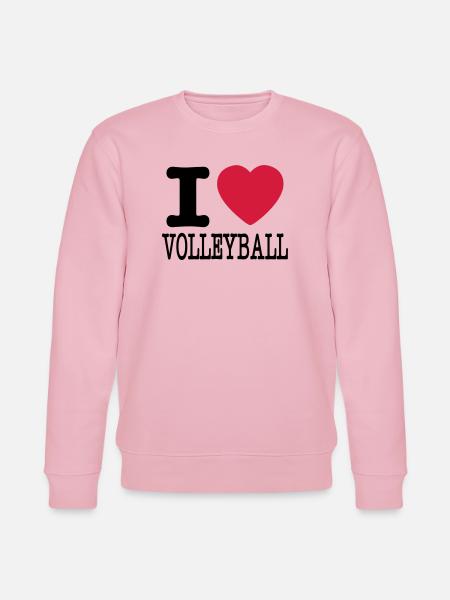 i love volleyball / ik hou van volleybal shirt - Stanley/Stella Uniseks bio-sweatshirt CHANGER  - lichtroze