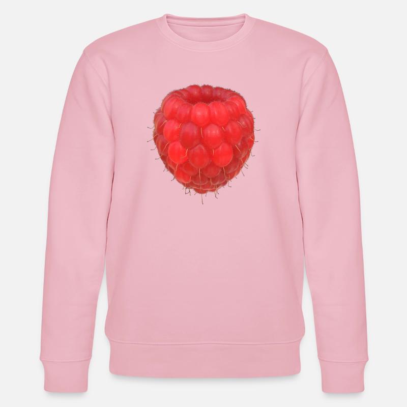 Raspberry Cluster Pattern - Stanley/Stella CHANGER Unisex Organic Sweatshirt - cotton pink