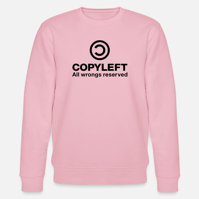 Copyleft Alle Unrecht vorbehalten - Stanley/Stella Unisex Bio-Sweatshirt CHANGER - Hellrosa