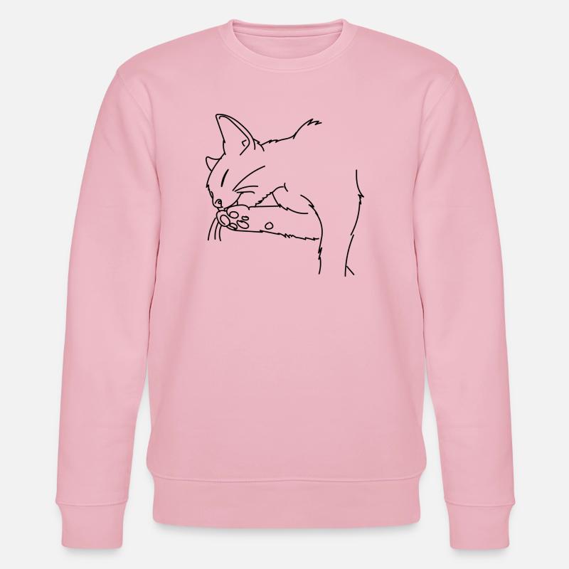 Katze - Stanley/Stella Unisex Bio-Sweatshirt CHANGER  - Hellrosa