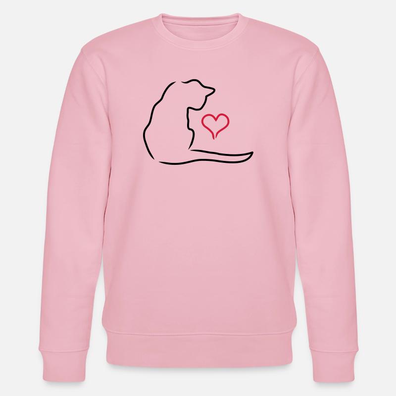 Chat - Sweat bio CHANGER Stanley/Stella Unisexe - rose pâle